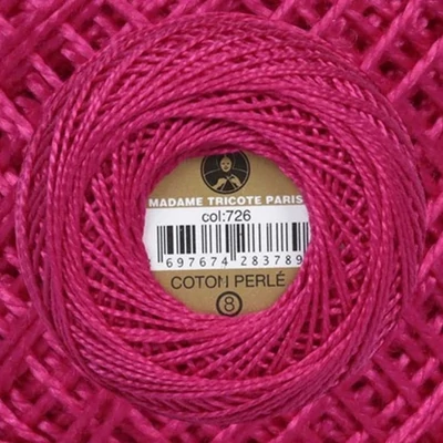 Perlé hímző gyöngyfonal 726 - magenta