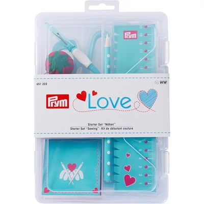 Prym Love kezdő varrókészlet műanyag dobozban - kék színű