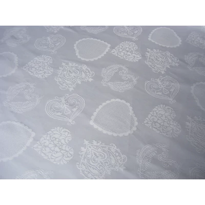 Hímezhető kongrébetétes anyag - szíves,fehér színű