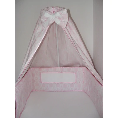 Hímezhető baldachin és fejvédő-Állatos rózsaszín