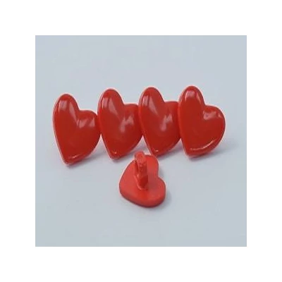 Gomb-Szív piros