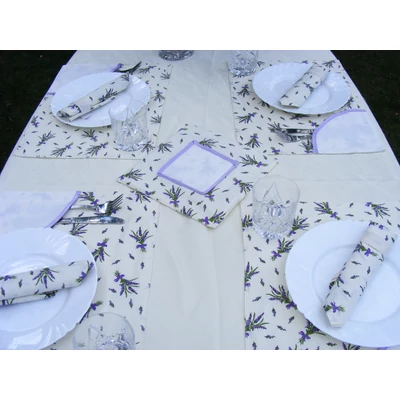 Hímezhető edényalátét-levendulás lila szegéllyel