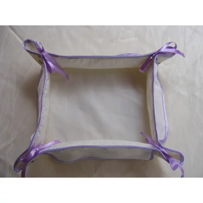 Hímezhető kenyérkosár-levendulás-lila szegéllyel