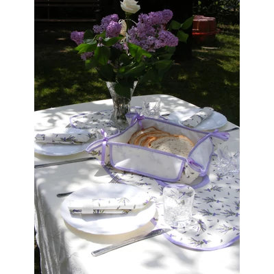 Hímezhető kenyérkosár-levendulás-lila szegéllyel