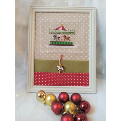 Karácsonyi körhinta minta DMC hímzőfonalakkal