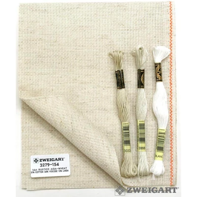 Rusztikus aida 14ct 110 cm széles világos natúr színű