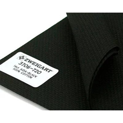 Zweigart precut 14 ct fekete színű aida (kongré) 55*18 cm