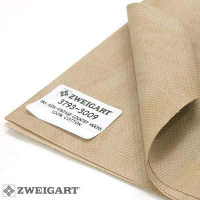 Zweigart aida 18 ct 110 cm széles - vintage mokka