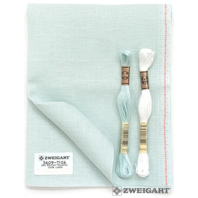 Belfast len hímzővászon 32ct 70cm széles - kékes szürke