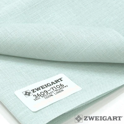 Belfast len hímzővászon 32ct 70cm széles - kékes szürke