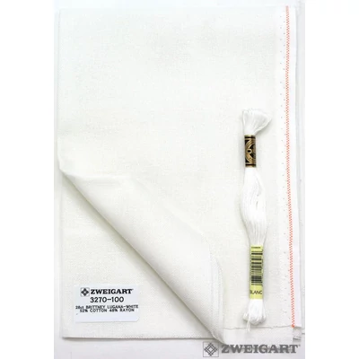 Zweigart Brittney Lugana hímzővászon fehér 28 count 140 cm széles