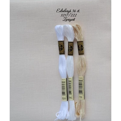 Edinburgh len hímzővászon krém színű 36 ct 70cm széles
