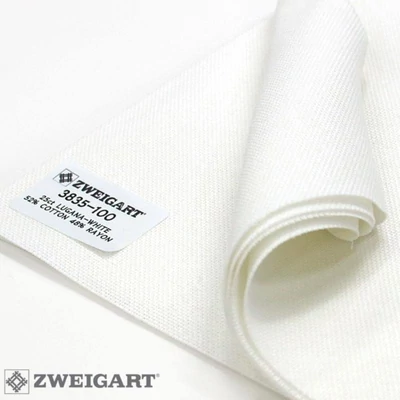 Zweigart Lugana fehér színű hímzővászon 25 ct 140cm széles