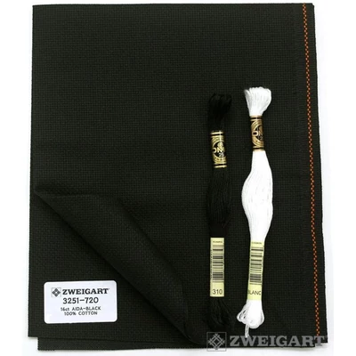 Aida 16 ct fekete 55 cm széles