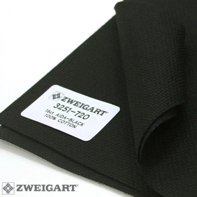 Aida 16 ct fekete 55 cm széles